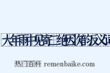 大年雨中见寄二绝因次韵反义词是什么意思的图片